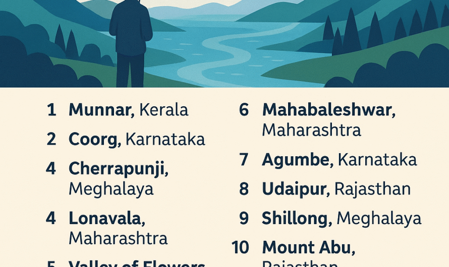 Top 10 Monsoon Destinations in India to Visit in 2025