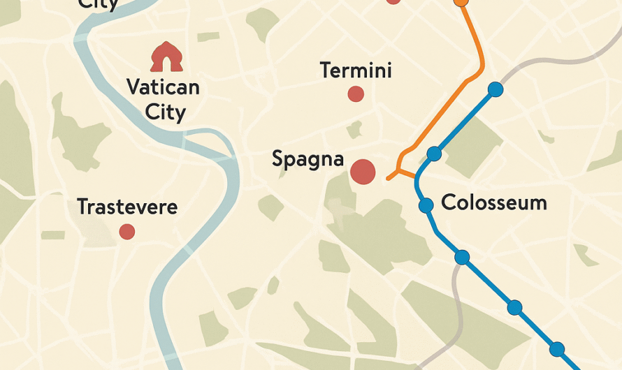 Printable Map of Rome, Italy